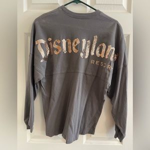 Disney Parks Disneyland Rose Gold Sequin Mens Medium Long Sleeve Spirit Jersey